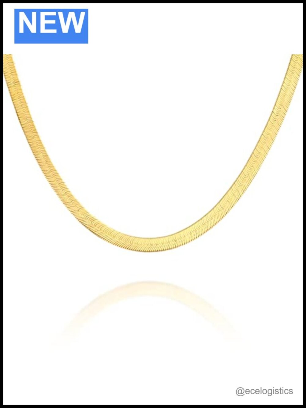 22K Gold Plated Herringbone Chain Necklace 22in Italian Sterling Silver